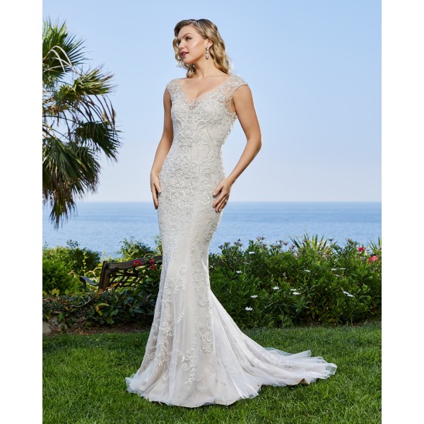 Casablanca Bridal Myra Style 2410 | Stretch Chiffon Wedding Dress