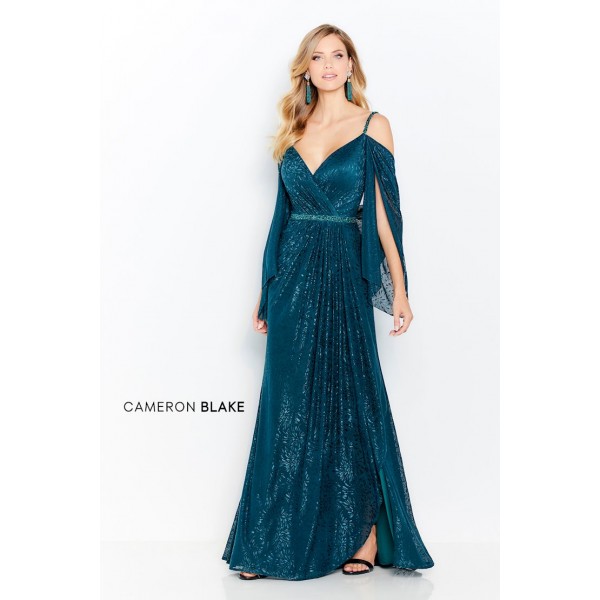 Cameron Blake 120607 | Metallic Knit Dress