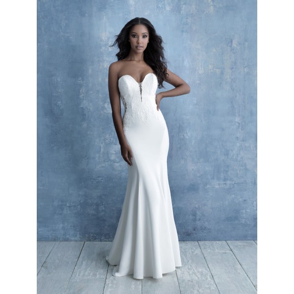 Allure Bridals Collection Style 9702 | Sleek Stretch Crepe Gown