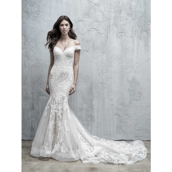 Madison James Bridal Style MJ557 | Stretch Jersey, Lace Wedding Gown