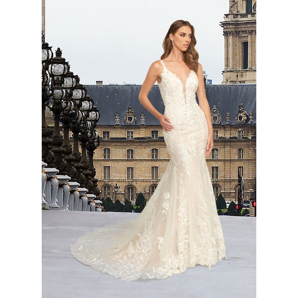 Ashley & Justin Bridal Style 10993 | Beaded Glitter Tulle Wedding Dress