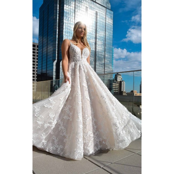 Martina Liana | Style 1325 | Plunging V-Neck | Wedding Dress