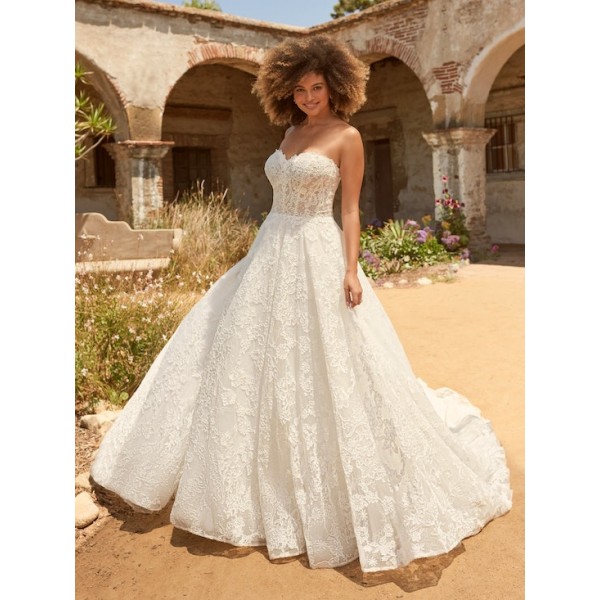 Maggie Sottero Alessandra 22MK542 | Modern Fairytale Unlined Bodice Wedding Gown 
