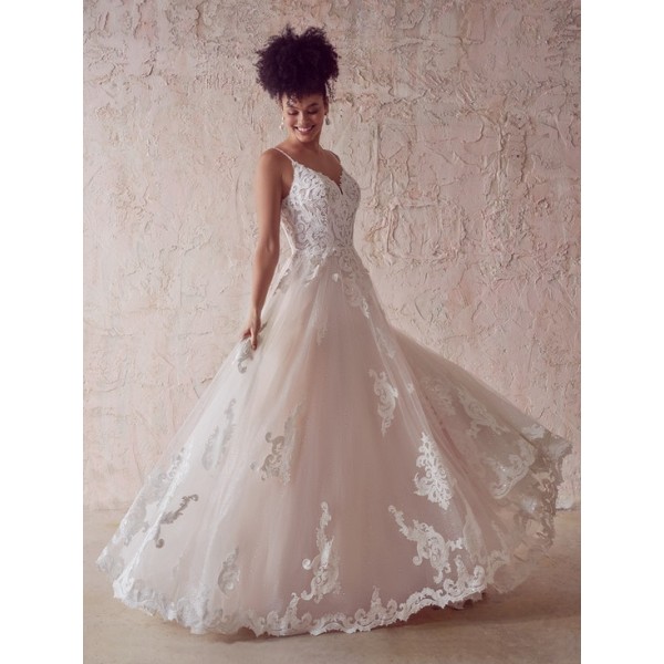 Maggie Sottero | Florence 22MS904 | Glitter Tulle Skirt Wedding Dress