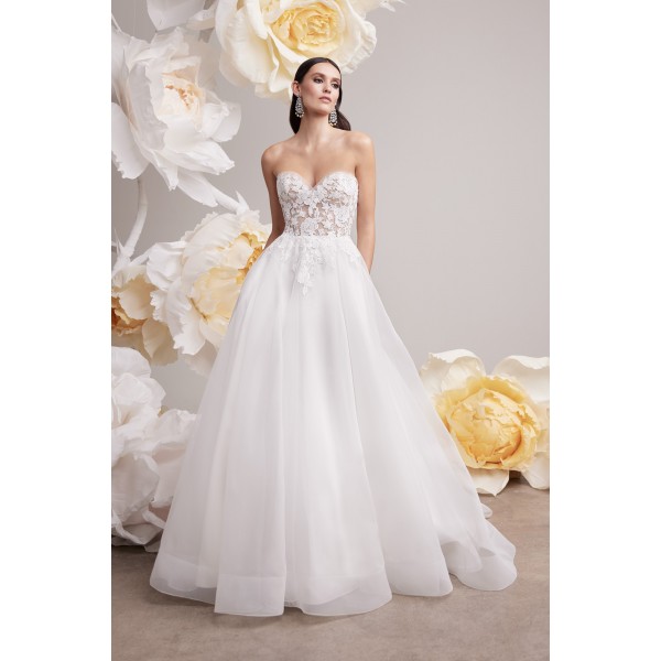 Mikaella Bridal 2451 | Guipure Lace Wedding Gown