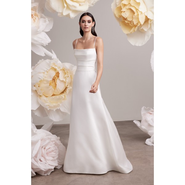 Mikaella Bridal 2458 | Duchesse Satin Wedding Gown