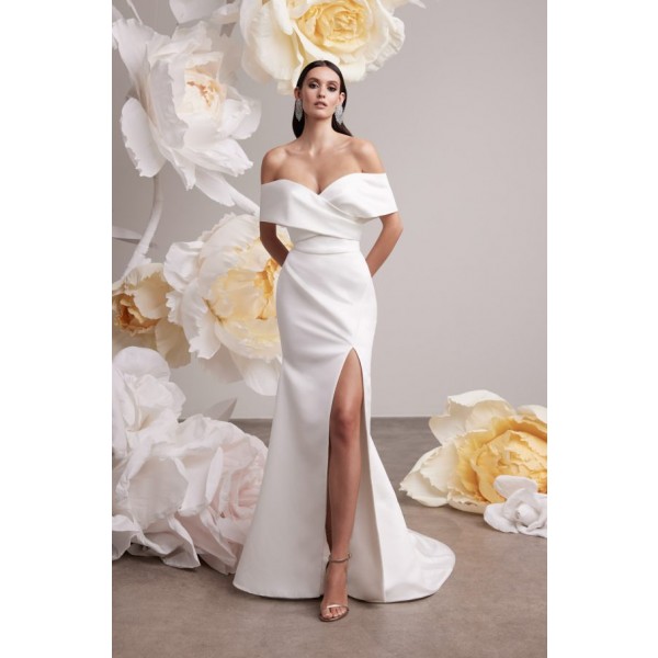 Mikaella Bridal 2460 | Duchesse Satin Wedding Gown