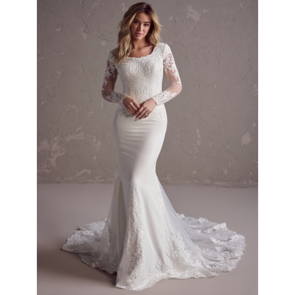 Rebecca Ingram Bridal | Felicia Leigh | 24RK147C01 | Modest Fit & Flare Wedding Dress