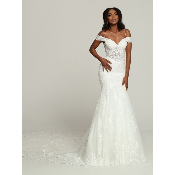 Davinci Bridal Style 50686 | Lace & Tulle Fit & Flare Wedding Dress