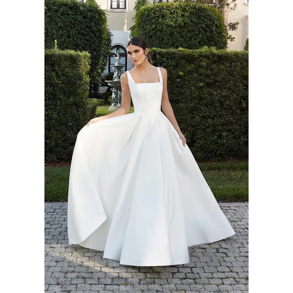 Blu Mori Lee Bridal Flavia Style 5975 | Square Neckline Wedding Dress
