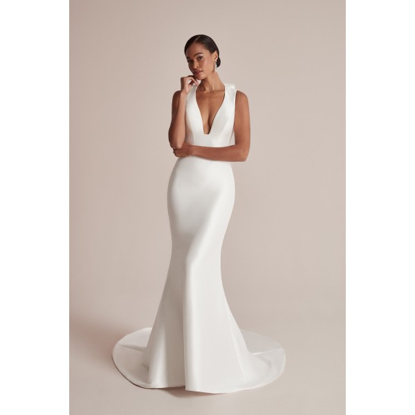 Justin Alexander Style Campbell 88200 | Stretch Mikado Fit & Flare Wedding Dress