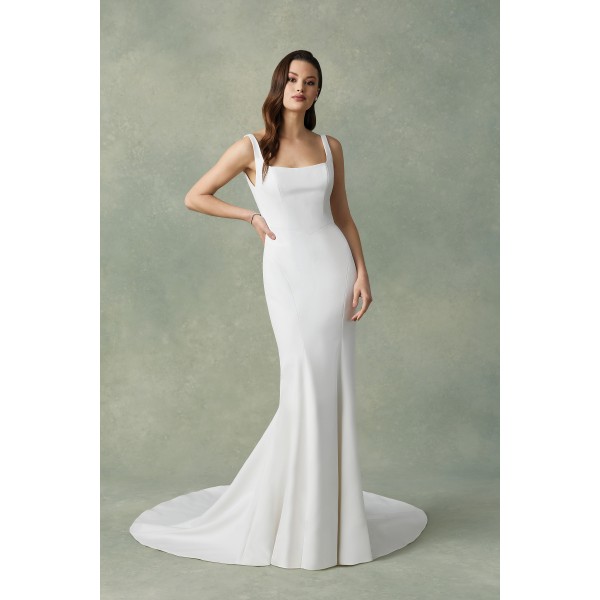 Justin Alexander Ford 88285 | Stretch Crepe Wedding Dress