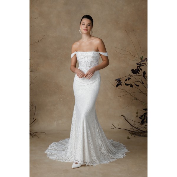 Justin Alexander | Glenette 88330 | Off Shoulder Wedding Dress