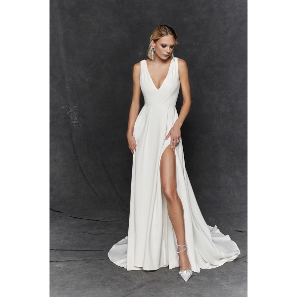 Justin Alexander | 99252 Bosco |  Stretch Crepe Wedding Dress