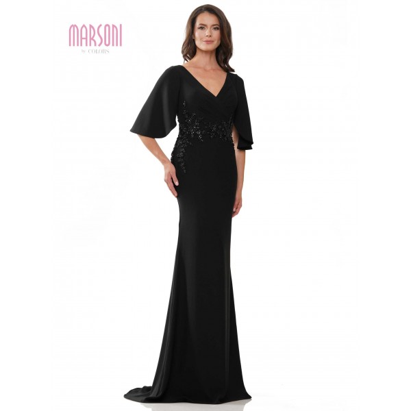Marsoni by Colors MV1248 | Fit & Flare Crepe Gown | Mother of the Bride