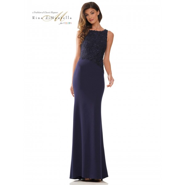 Rina di Montella Style RD2765 | Stretch Crepe | Mother of the Bride Gown