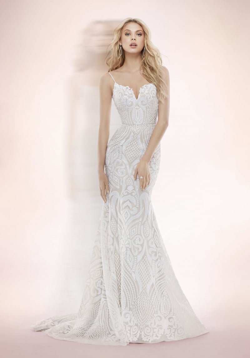 Blush by Hayley Paige West Style 1710 | Beaded fit to flare bridal gown