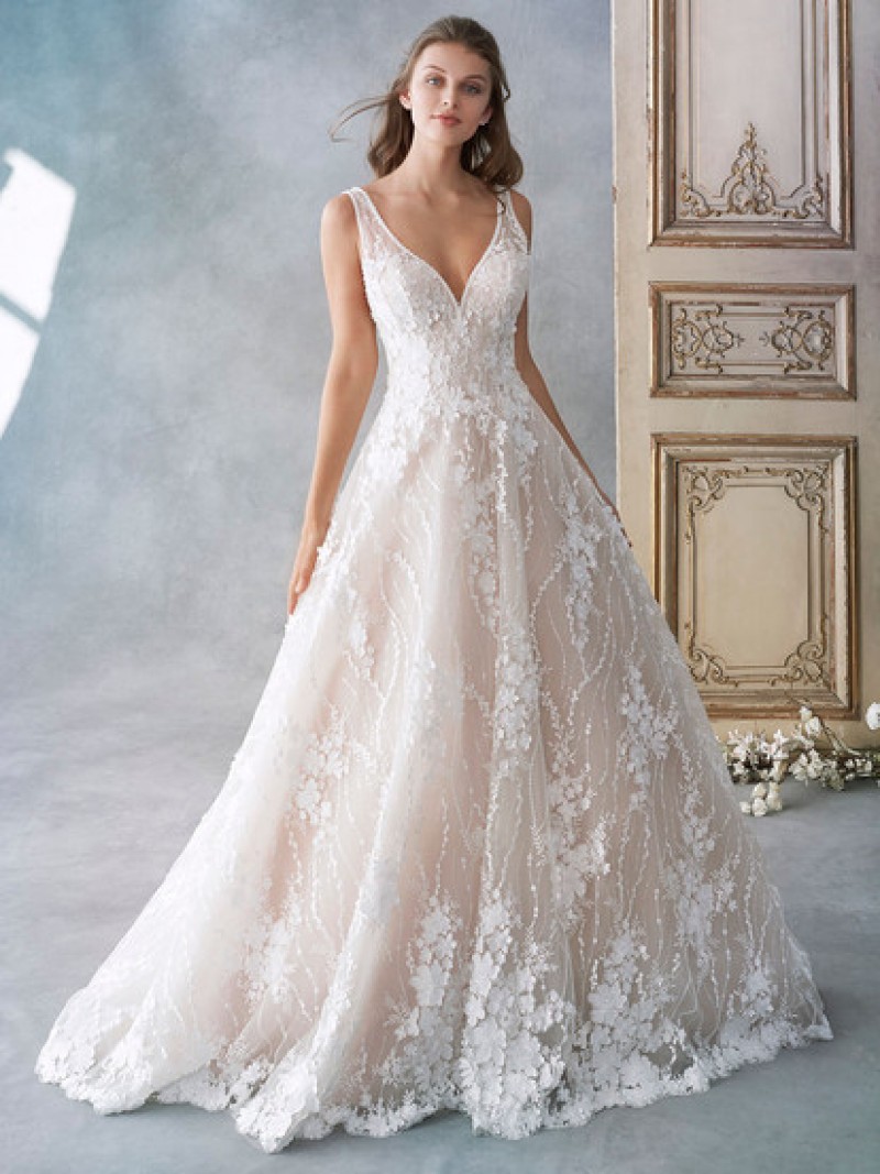 Kenneth Winston Style 1789 | Embroidered Allover Wedding Dress