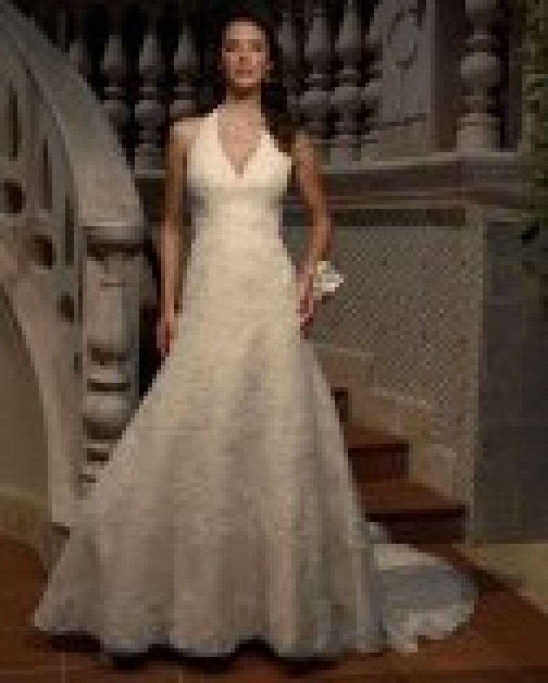 Casablanca Bridal Style 1854 | Lace gown |  Halter Neckline