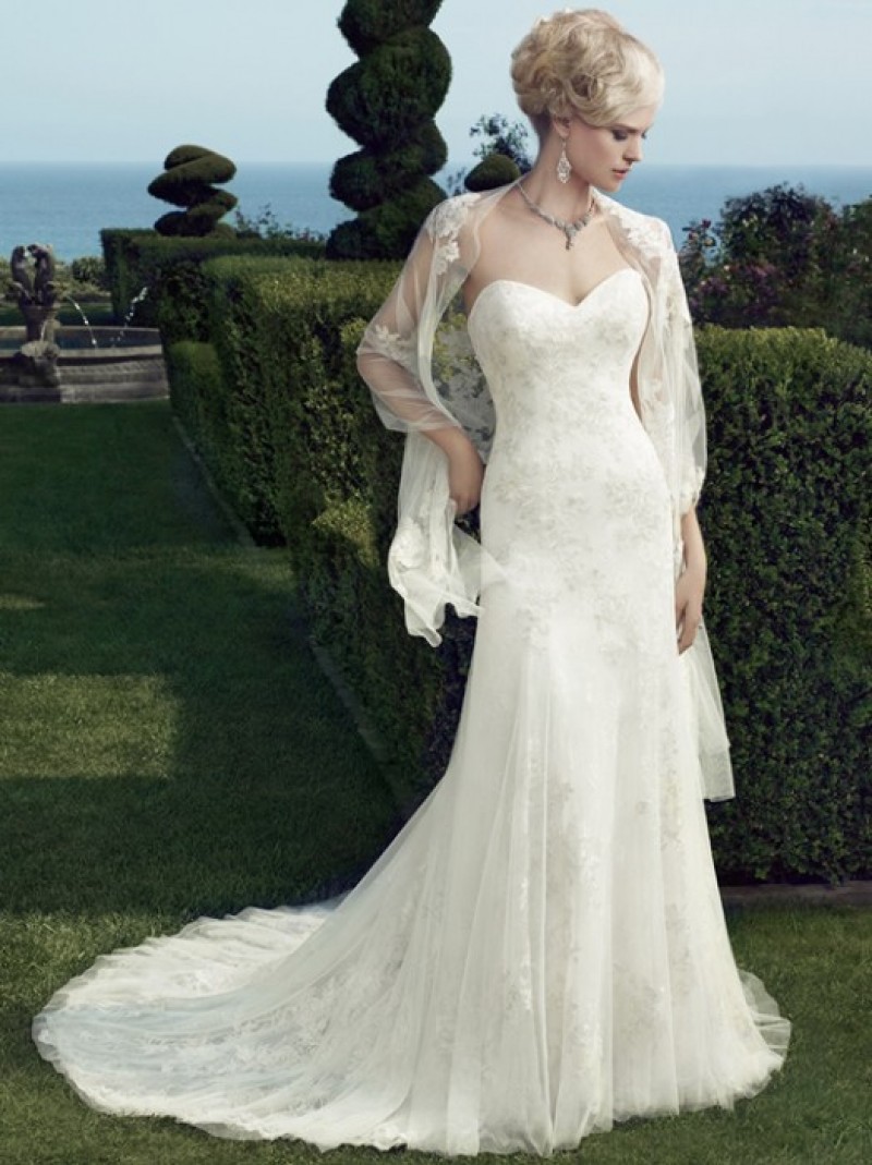     Casablanca Bridal Spring 2014 - Style- 2156 Gown with Wrap