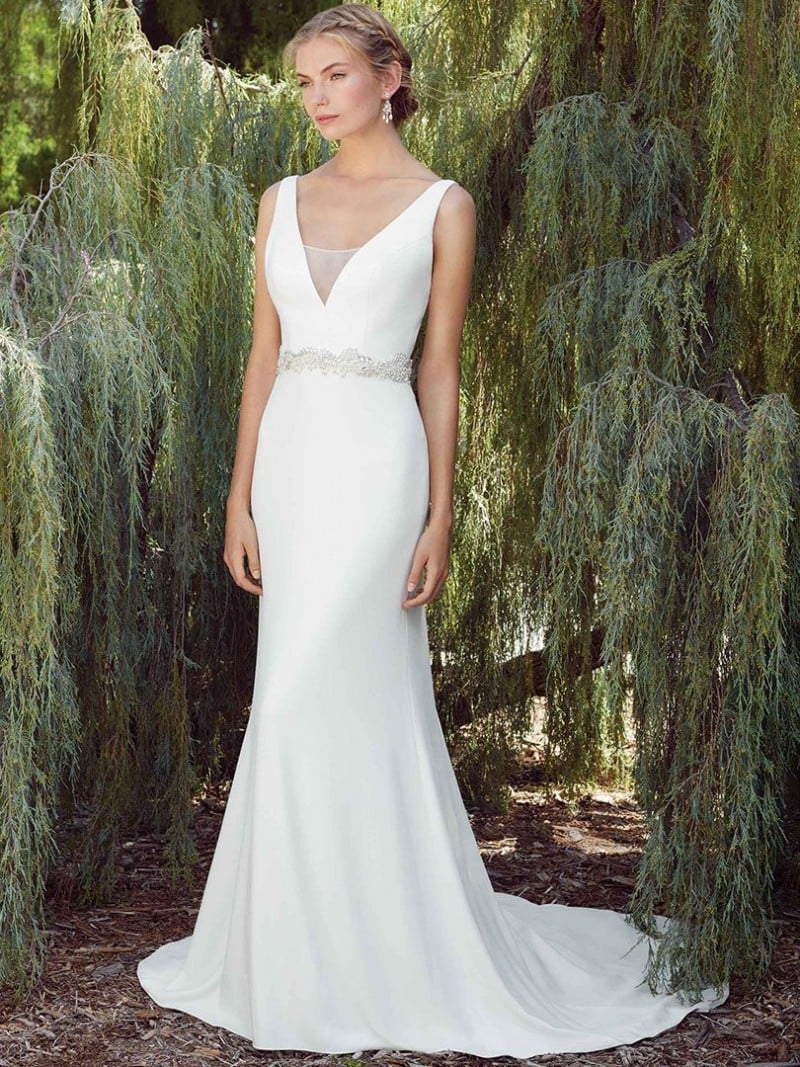 Casablanca Bridal Style 2268 Delphinium | Affordable | Stretch Georgette Wedding Dress