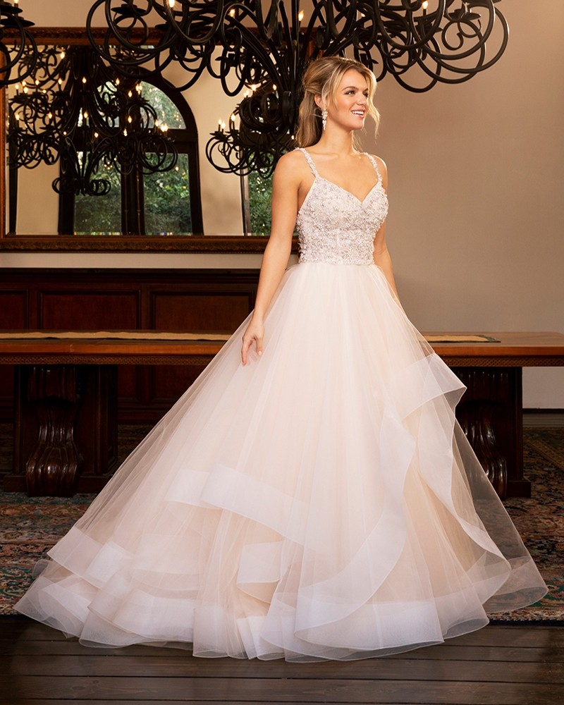 Casablanca Bridal Elise Style 2384 | Affordable V-neck | Ball Gown Wedding Dress