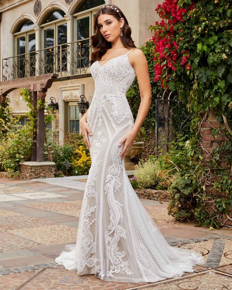 Casablanca Bridal Kendra Style 2405 | Georgette | Fit & Flare Wedding Dress