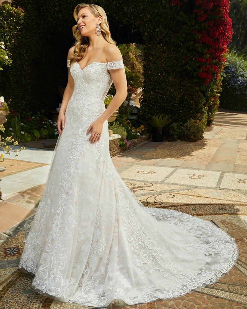 Casablanca Bridal Style 2411 Quinn | Off Shoulder | A-line Wedding Gown
