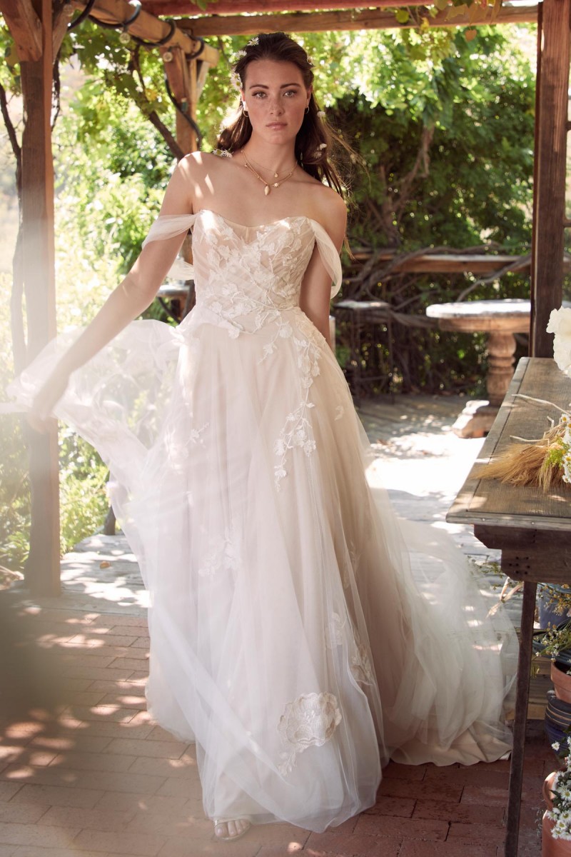 willowby by watters geranium gown