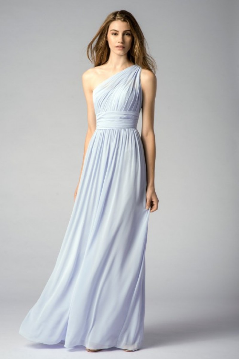 Watters Bridesmaids Tamara Style 7546i  | Crinkle Chiffon Bridesmaids Dress Double Lined 