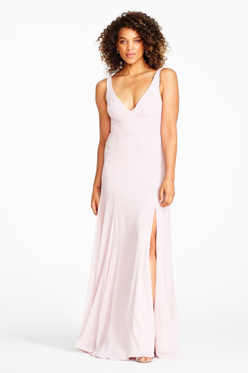 Watters Bridesmaids Shanice Style 8500 | Crinkle Chiffon | V-Neck Bridesmaid Dress