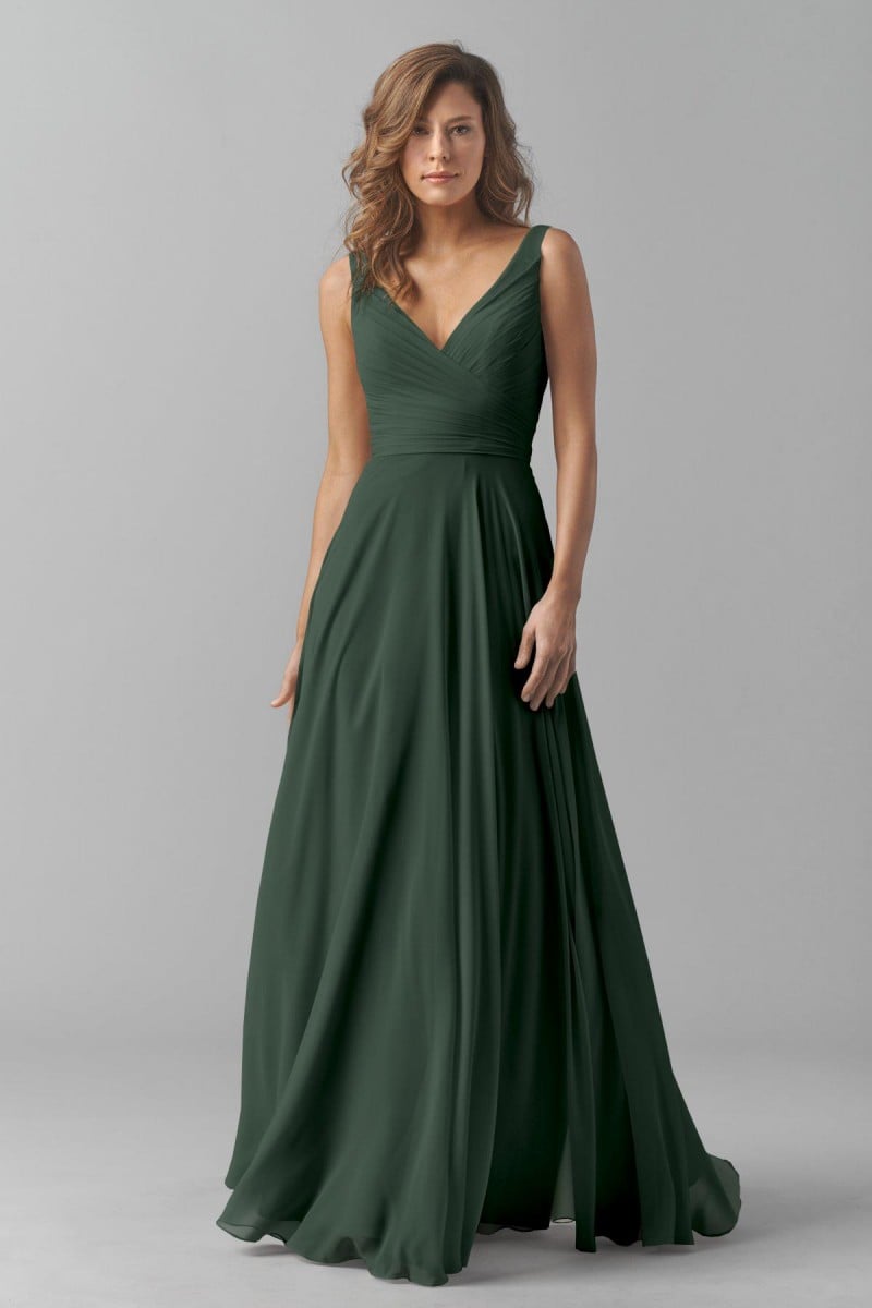 Watters Bridesmaids Style 8542 Karen | Single Layered Chiffon Dress