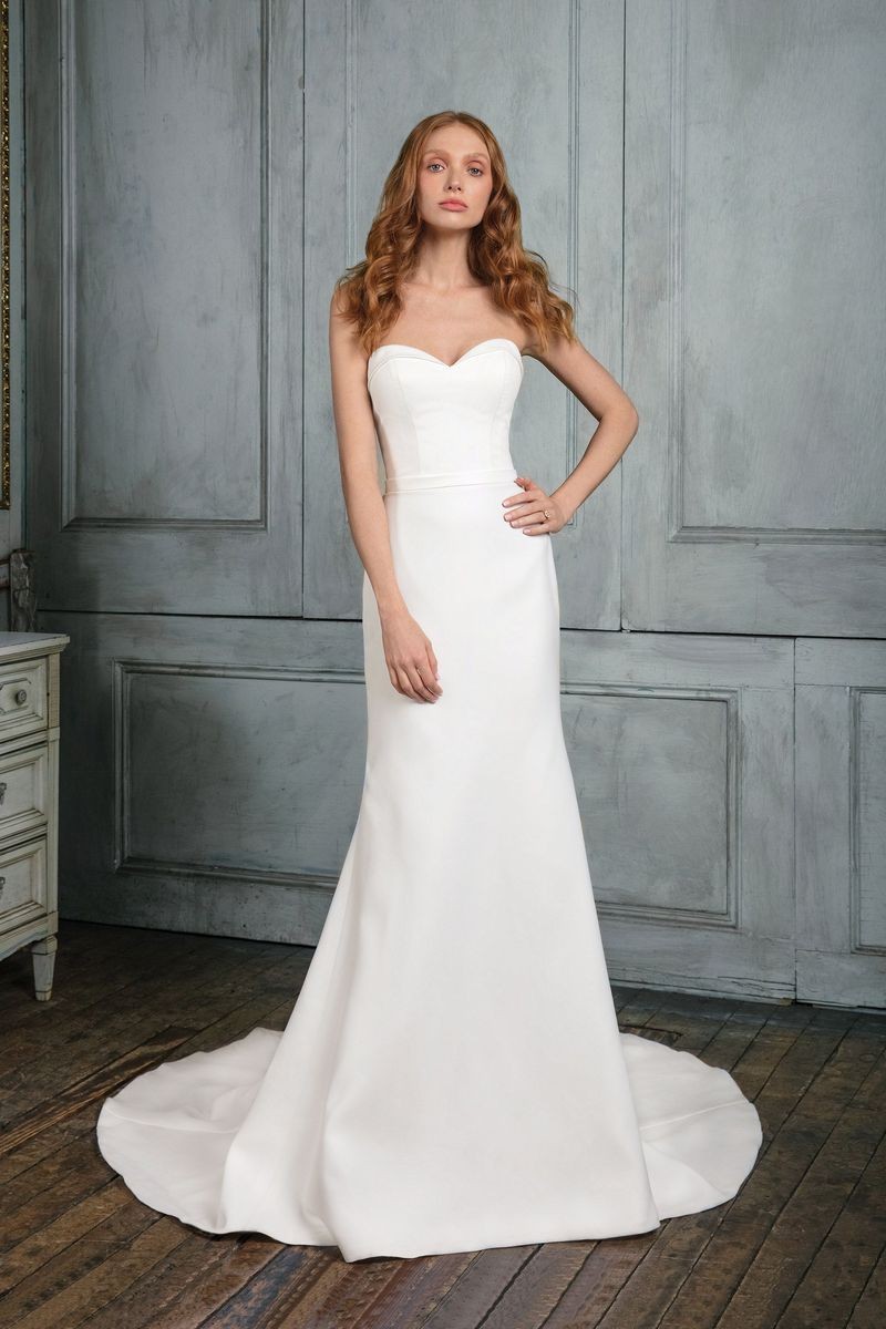 Justin Alexander Style 99021- Satin fit and flare gown