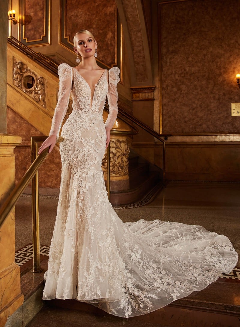 Calla Blanche Bridal Style 122111 Santana | Tulle Long Sleeves | Wedding Gown