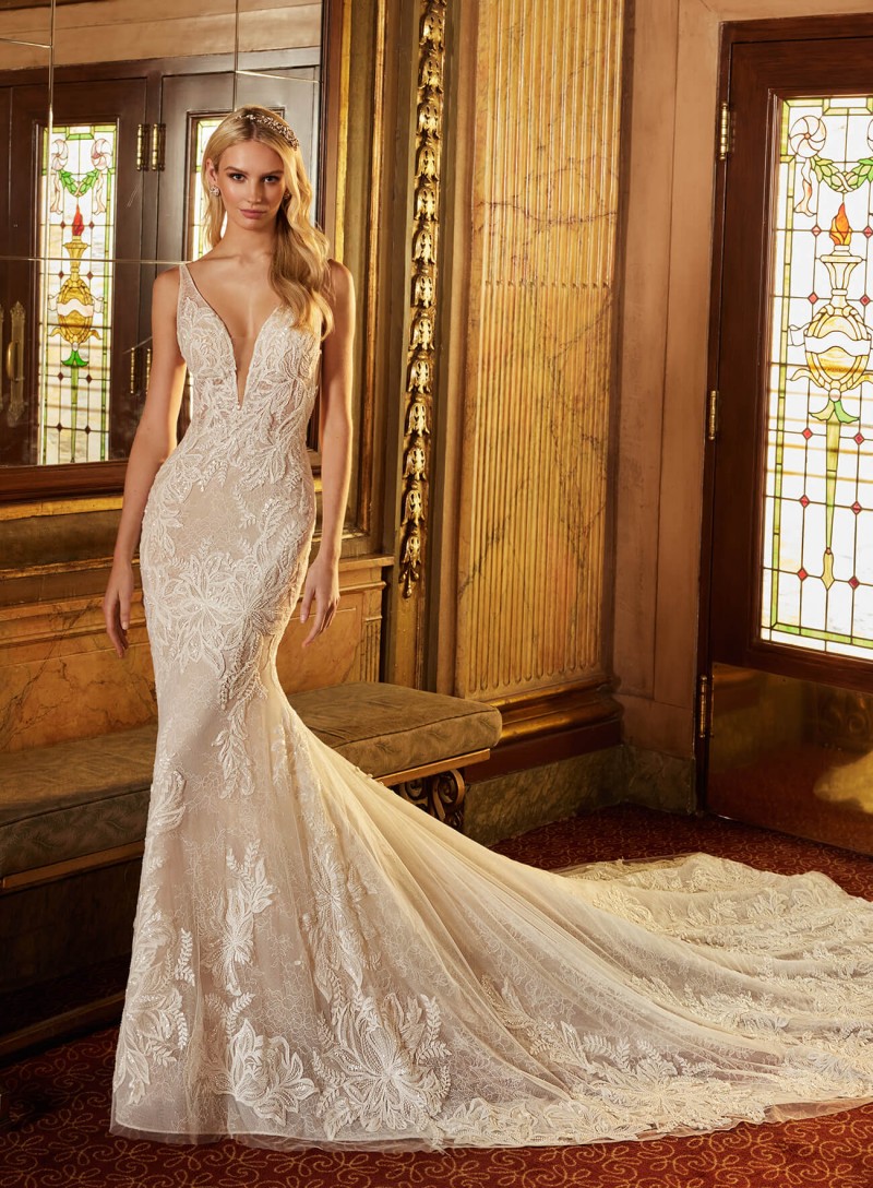 Calla Blanche Bridal Style 122117 Adeline | V Plunge Neckline | Wedding Gown