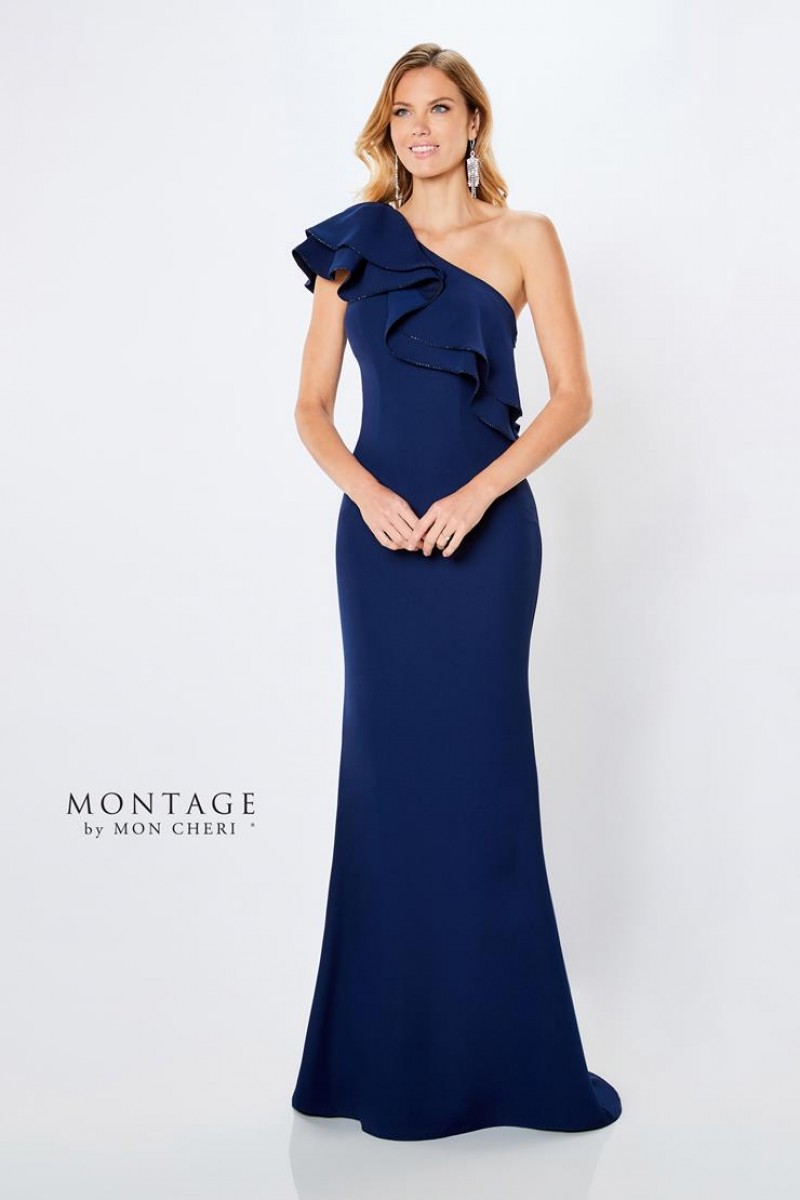 Montage by Mon Cheri | Style 221975 | One Shoulder | Sheath Evening Gown