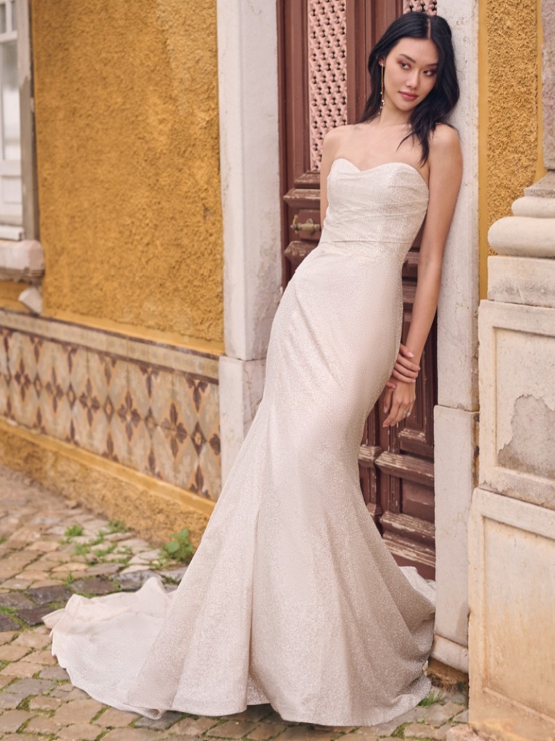 Maggie Sottero Bridal | Anniston Lane 23MS618 | Fit & Flare Wedding Dress | Strapless Neckline | Gown Only