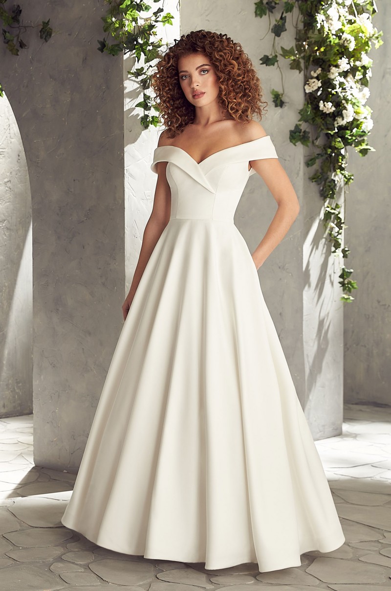 Mikaella Bridal 2400 | Satin Faille Wedding Dress
