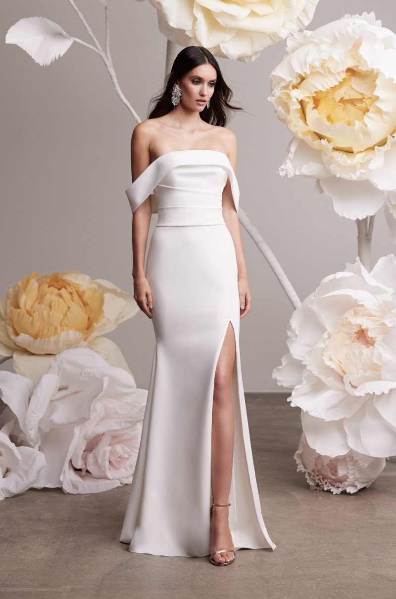 Mikaella Bridal 2455 | Crepe Wedding Gown