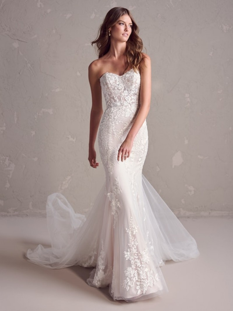 Rebecca Ingram Bridal | Hilda | 24RS183 | Fit & Flare Floral Wedding Dress
