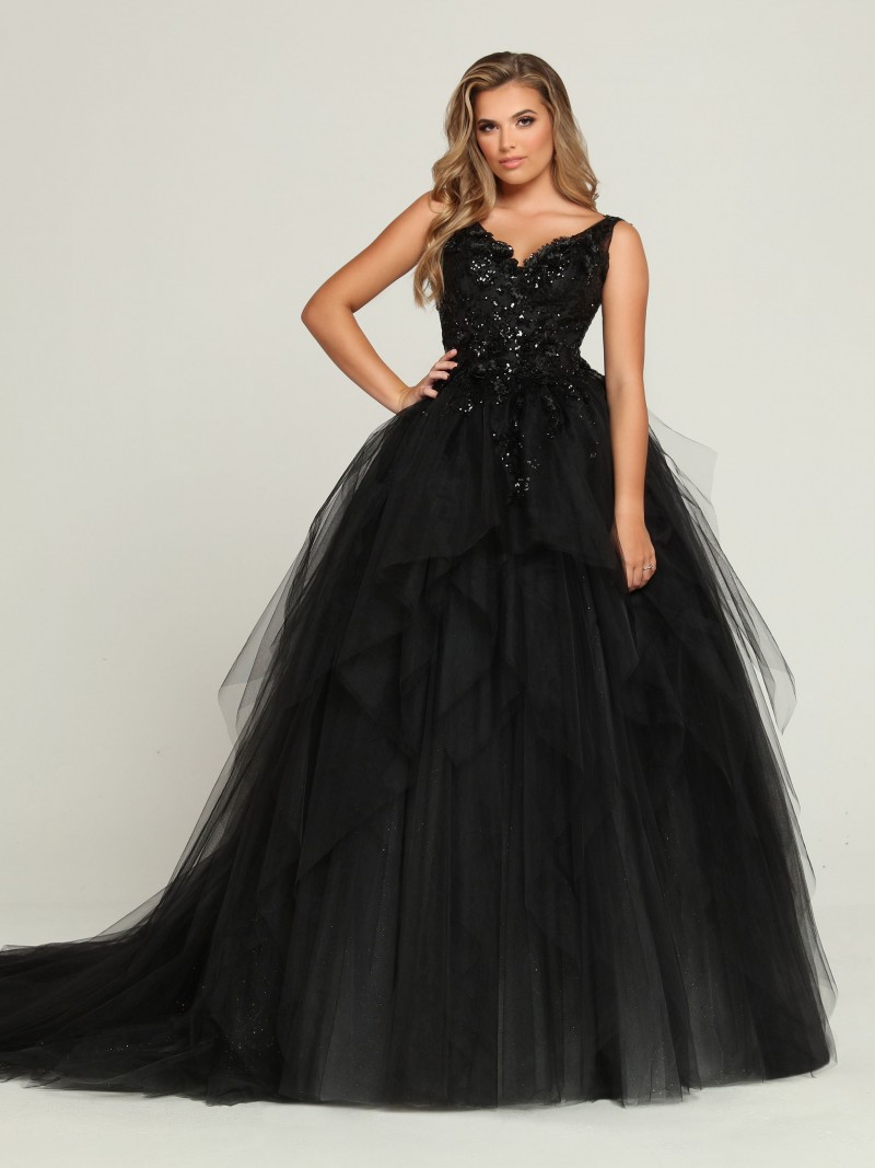 Davinci Bridal Collection 50681 | Black Wedding Dress