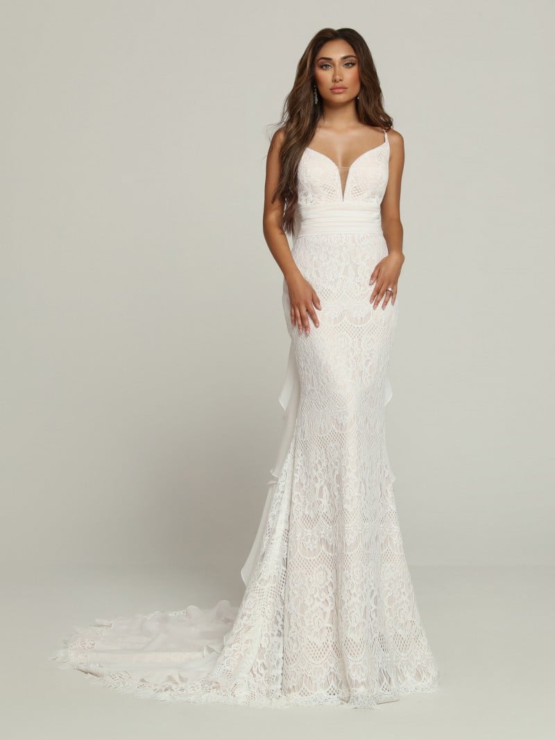 Davinci Bridal Style 50694 | Sweet Surprise, this Lace Fit & Flare Sheath Wedding Dress