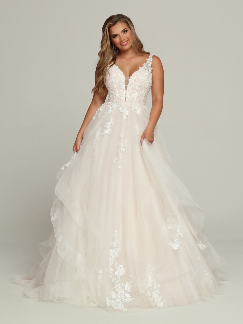 Davinci Bridal Collection 50695 | Lace & Tulle A-Line Ball Gown
