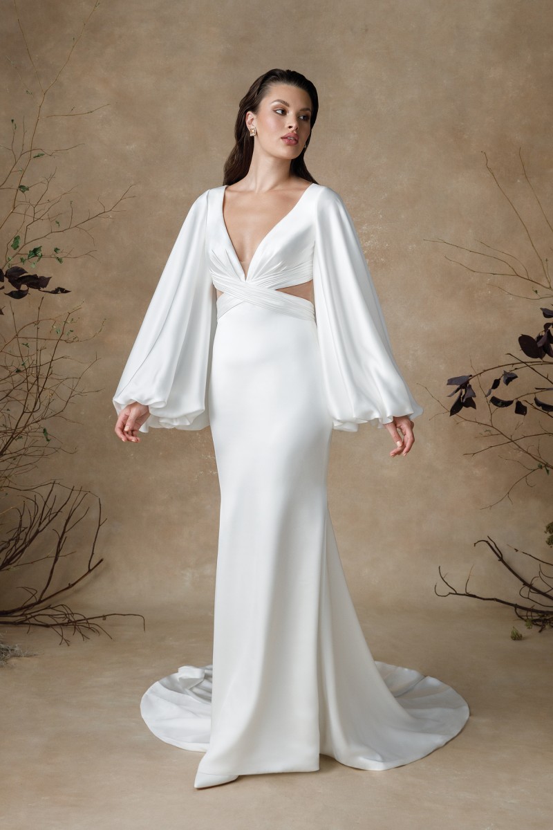 Justin Alexander | Giuseppa 88322 | Strapless Lace Fit & Flare Wedding Dress | Sheer Bodice
