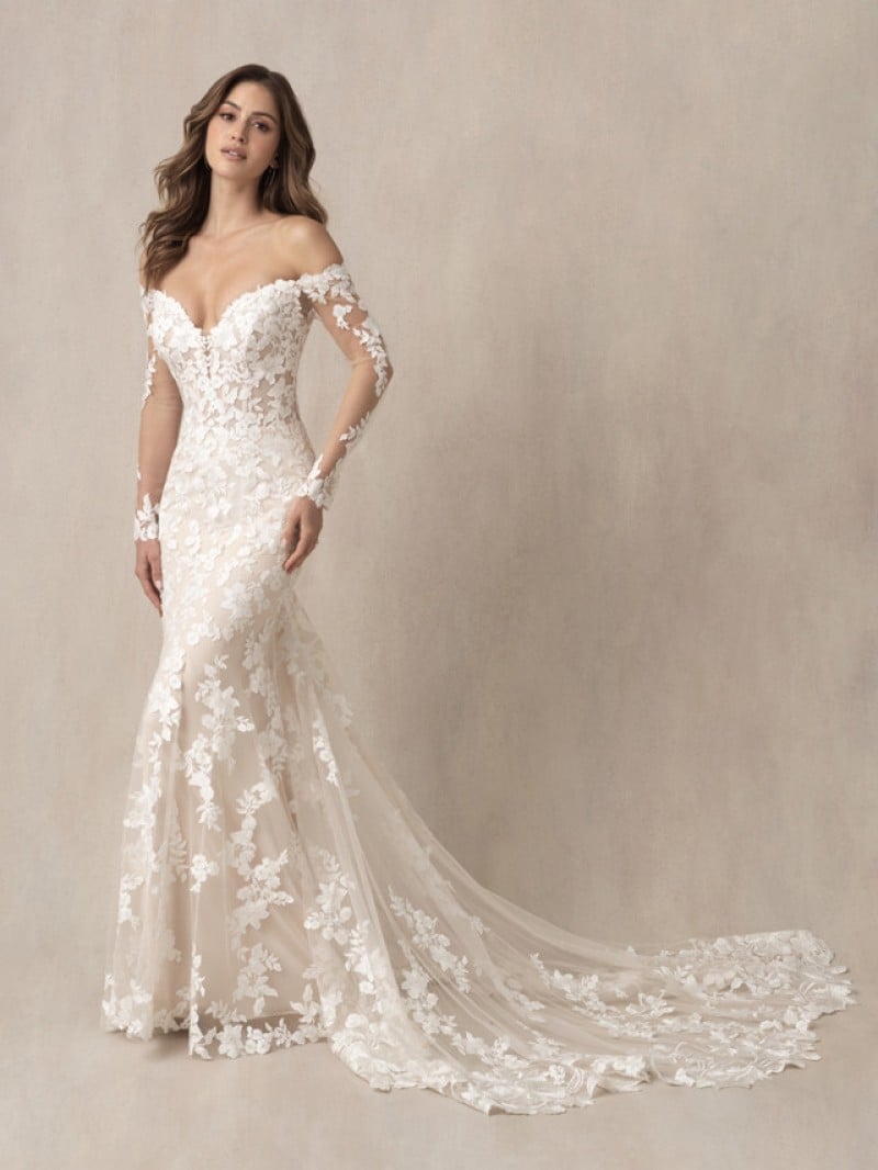 Allure Bridals Style 9863 | Fall in Love Again | Floral Lace Wedding Gown