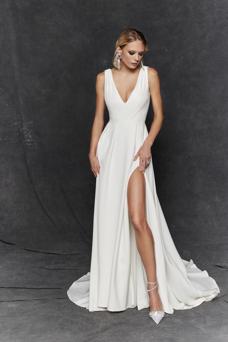 Justin Alexander | 99252 Bosco |  Stretch Crepe Wedding Dress