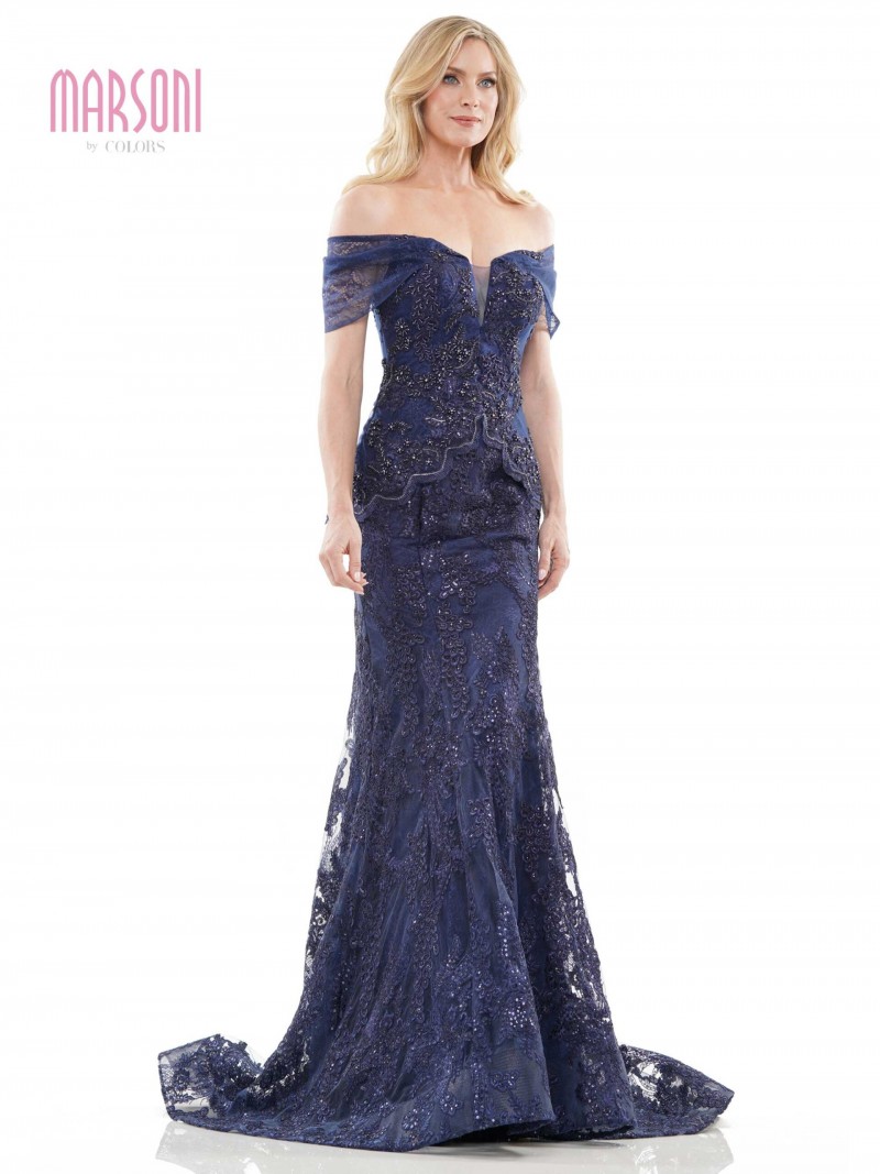 Marsoni by Colors MV1256 | Fit & Flare Lace Gown | Mother of the Bride