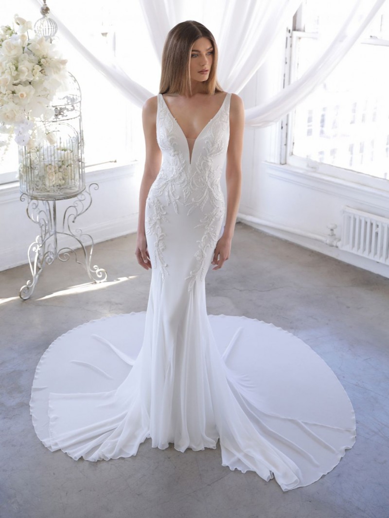 Blue by Enzoani Bridal Olivette | Beaded Baroque Lace, Light Chiffon & Tulle