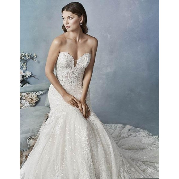 Kenneth Winston Bridal Style 1883 | Corded Cotton Lace | Allover Chantilly