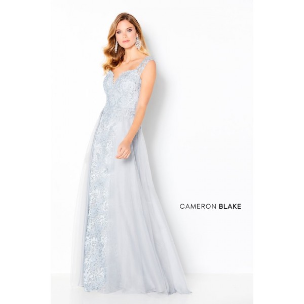Cameron Blake 220640 | Cap Sleeve Embroidered Lace A-line Gown | Mother of